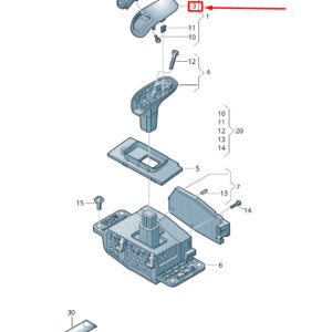 AUDI A8 4H Selector Lever Handle Cover RHD 4H2713141FODA ORIGINAL