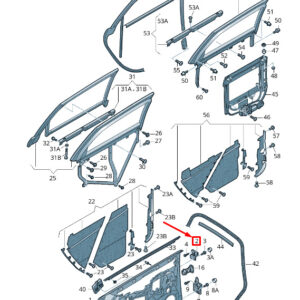 AUDI A6 C6 Rear Left Upper Door Hinge 4F0833401C ORIGINAL