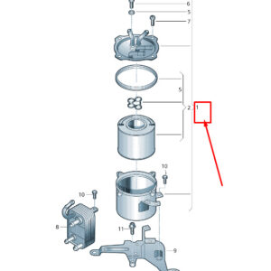 AUDI Q7 4L Fuel Filter Housing 4L0127401E ORIGINAL
