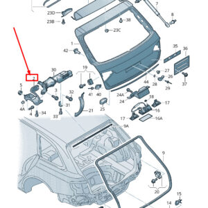 AUDI Q5 8R Rear Right Side Bootlid Hinge 8R0827300B ORIGINAL