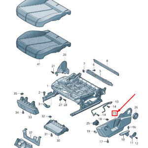 AUDI Q2 GA Front Right Outer Seat Trim 81A881326D4PK ORIGINAL