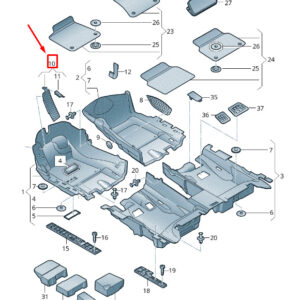 AUDI A8 4H Footrest Cover LHD 4H1864777B DT4 4H1864777BDT4 ORIGINAL