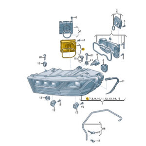 AUDI Q7 4M Front Right Headlight Bracket 4M0941614B ORIGINAL