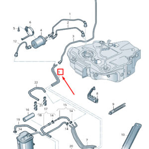 AUDI TT 8J Fuel Line With Breather Pipe 8J0201544AR ORIGINAL