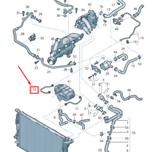AUDI A6 Avant C7 Front Right Engine Breather Line 4G0121081DC ORIGINAL