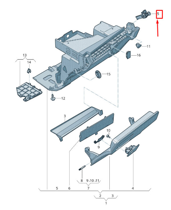 AUDI Q3 F3 Sportback Brake Element With Switch RHD 83C880324 ORIGINAL