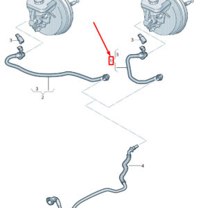 AUDI A4 B9 Brake Vacuum Hose With Non-Return Valve LHD 8W1611931S ORIGINAL