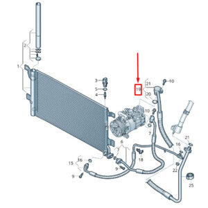 AUDI A6 C8 A/C Refrigerant Line 4K0816743BK ORIGINAL