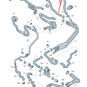 AUDI A6 Avant C6 Engine Coolant Hose 4F1265348D ORIGINAL