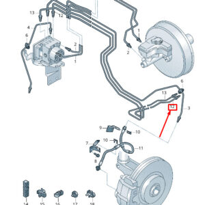 AUDI Q3 F3 Brake Pipe From Hydraulics To Separation Point 5QB614725D ORIGINAL