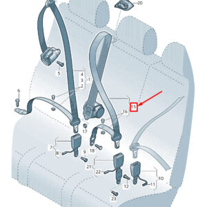 AUDI Q7 4M Rear Middle Seatbelt 4M0857807AGWQ 4M0857807A GWQ ORIGINAL