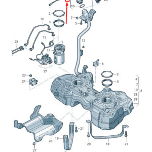 AUDI Q7 4M Fuel Tank Cap With Retaining Strap 4M0201550D ORIGINAL