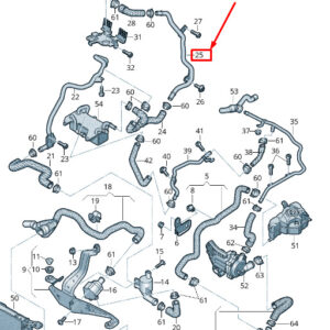 AUDI A8 4H Rear Left Engine Coolant Pipe 4H0121481P ORIGINAL