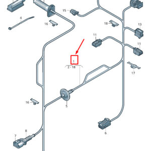 AUDI Q2 GA Rear Door Wiring Set 81A971687P ORIGINAL