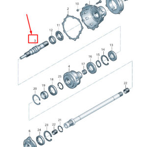 AUDI A4 Avant B9 Rear Axle Shaft 0CV409809B ORIGINAL