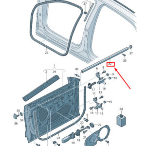 AUDI Q8 4MN Front Left Upper Door Reinforcement Bar 4M8837959A ORIGINAL