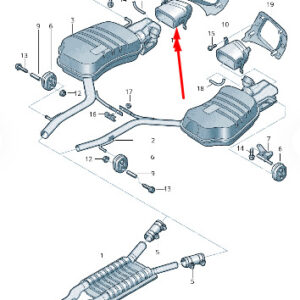 AUDI A8 D3 Exhaust Tailpipe Trim 4E0253684M ORIGINAL