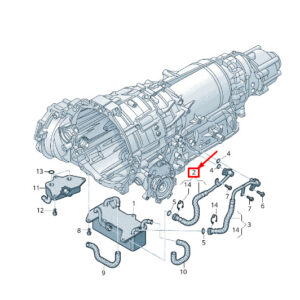 AUDI A6 Avant C7 Gearbox Oil Pressure Line 4G0317818AB ORIGINAL
