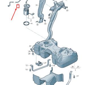 AUDI Q3 F3 Fuel Feed Line 5QN201293B ORIGINAL