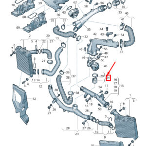 AUDI Q7 4L Engine Pressure Hose 7L6145709B ORIGINAL