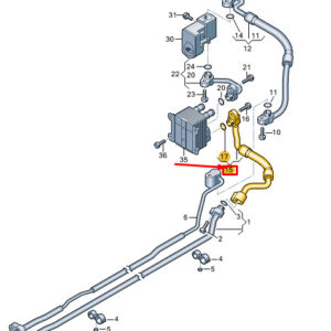 AUDI A8 D5 Refrigerant Line 4N0816735B ORIGINAL