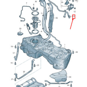 AUDI Q5 FY Fuel Tank Breather Line 80A201268 ORIGINAL