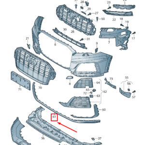 AUDI Q7 4M Front Lower Centre Bumper Trim 4M0853245T94 4M0853245 T94 ORIGINAL