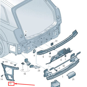AUDI Q7 4M Rear Left Bumper Guide Section 4M0807453B ORIGINAL