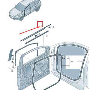 AUDI Q7 4L Front Right Outer Door Window Aperture Seal 4L0837478 ORIGINAL
