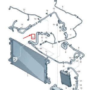 AUDI TT FV Engine Coolant Hose 8W0122055AM ORIGINAL