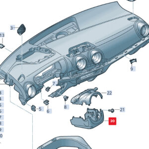 AUDI Q2 GA Steering Lower Section Trim Cover81A9535124PK ORIGINAL