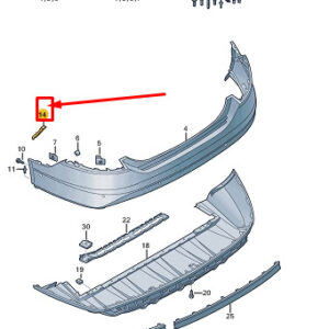 AUDI E-TRON GT Rear Left Bumper Locking Mechanism 4J3807739 ORIGINAL
