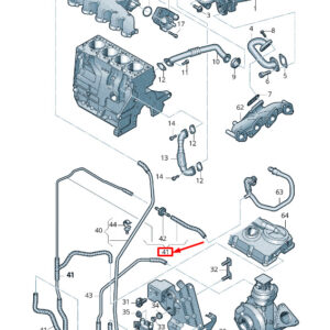 AUDI A6 Avant C7 Engine Vacuum Hose 03L131552AS ORIGINAL