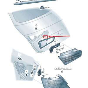 AUDI A3 Sportback 8V Rear Right Tail Light Seal 8V3945192A ORIGINAL