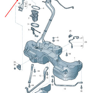 AUDI A4 Avant B9 Fuel Feed Line 8W0201220A ORIGINAL
