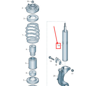 AUDI Q7 4M Front Gas Shock Absorber 4M0413031AB ORIGINAL