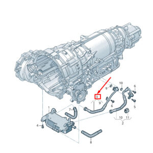 AUDI Q7 4M Gearbox Oil Pressure Feed Line 4M0317818K ORIGINAL