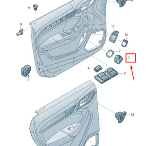 AUDI Q3 8U Front Door Mirror Power Switch 8U0959565A5PR ORIGINAL
