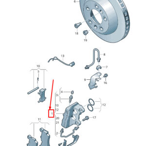 AUDI Q7 4L Rear Right Brake Caliper 7L6615424K ORIGINAL