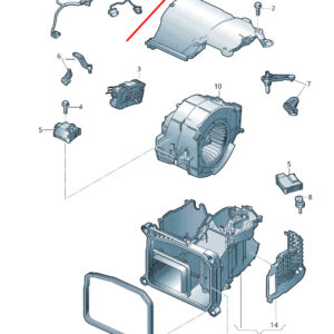 AUDI A6 Avant C6 HVAC Blower Motor Cover 4F0820057B ORIGINAL