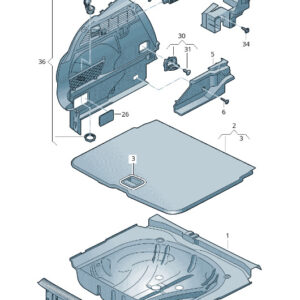 AUDI Q2 GA Rear Cross Panel Trim 81A863471F4PK ORIGINAL