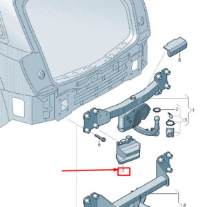 AUDI Q7 4M Rear Right Tow Hitch Foam Filler Piece 4M0807574A ORIGINAL