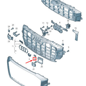 AUDI Q8 4MN Right Radiator Grille Cover 4M8807968ARU6 ORIGINAL