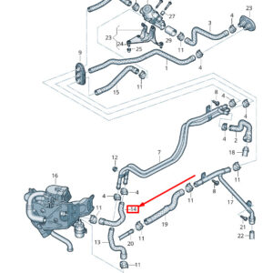 AUDI A6 Avant C7 Engine Coolant Hose 4G0265353G ORIGINAL