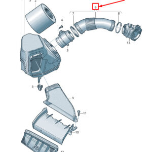 AUDI A6 C8 Engine Air Intake Hose 059129616D ORIGINAL