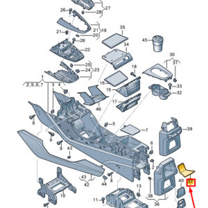 AUDI Q4 E-TRON Rear Stowage Compartment Insert 89A863301 ORIGINAL