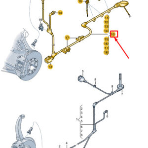 AUDI A3 Sportback 8Y Rear Left Speed Sensor Wiring 8Y0927903D ORIGINAL
