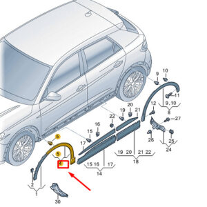 AUDI Q4 E-Tron Front Left Wheel Cover 89A8537179B9 ORIGINAL