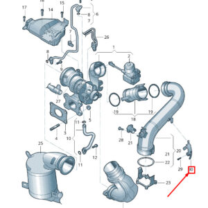 AUDI A4 Avant B9 Engine Pressure Pipe Support 04E145532 ORIGINAL
