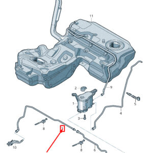 AUDI RS7 Sportback 4G Rear Right Breather Line 4G0201992J ORIGINAL